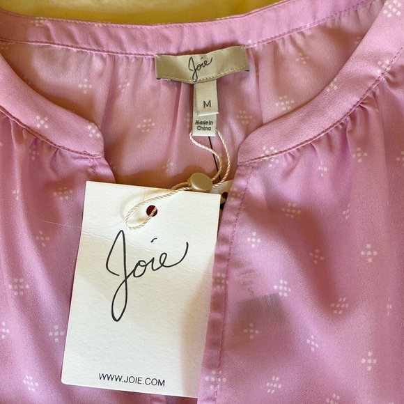 NWT Joie Crisbell Blouse Top M Split Neck Flutter Sleeve - Picture 7 of 7